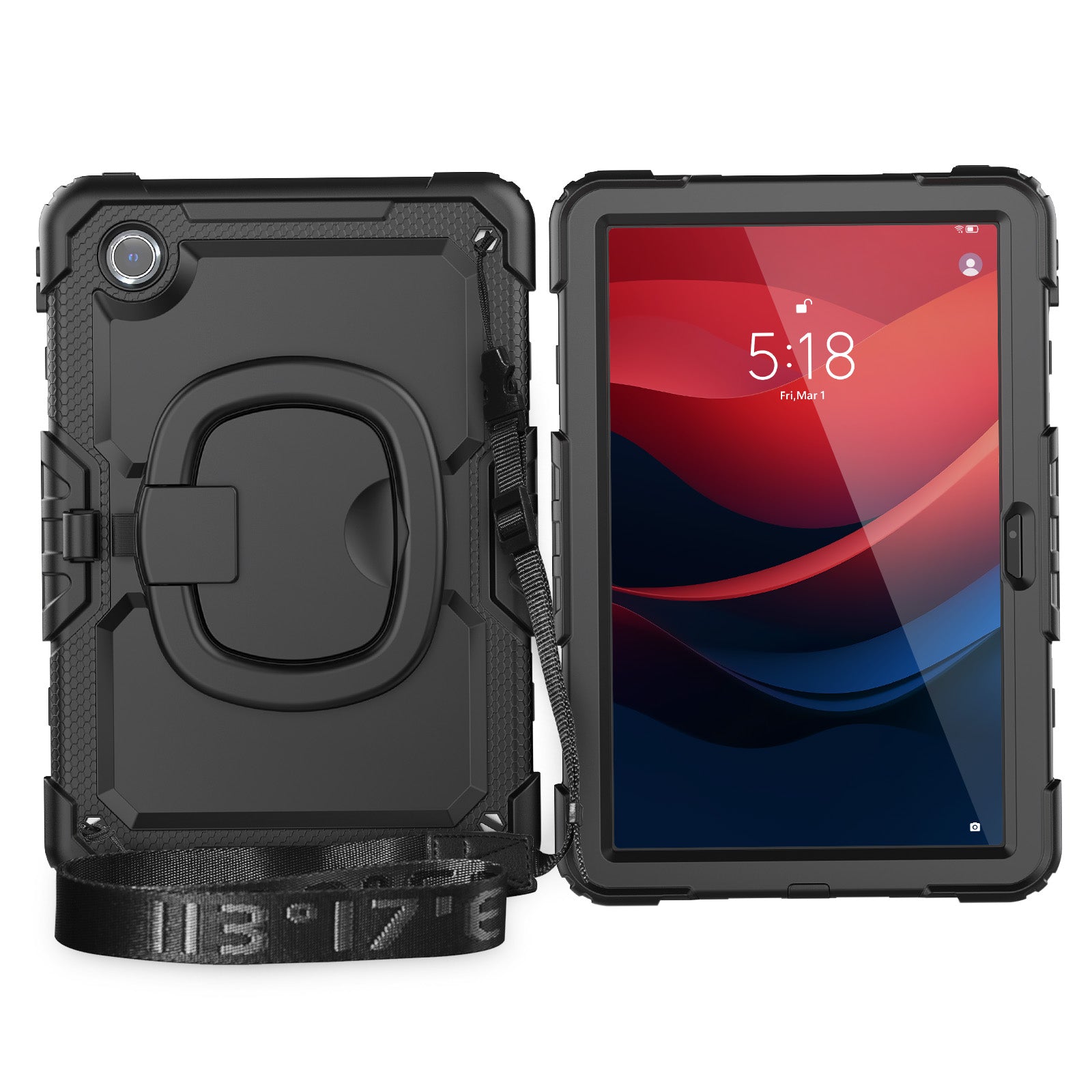 For Lenovo Tab M11 / Xiaoxin Pad 11 2024 TB-330FU / TB-331FC Case Kickstand PC+Silicone Tablet Cover with Strap For Lenovo Tab M11 / Xiaoxin Pad 11 2024 TB-330FU / TB-331FC Case Kickstand PC+Silicone Tablet Cover with Strap